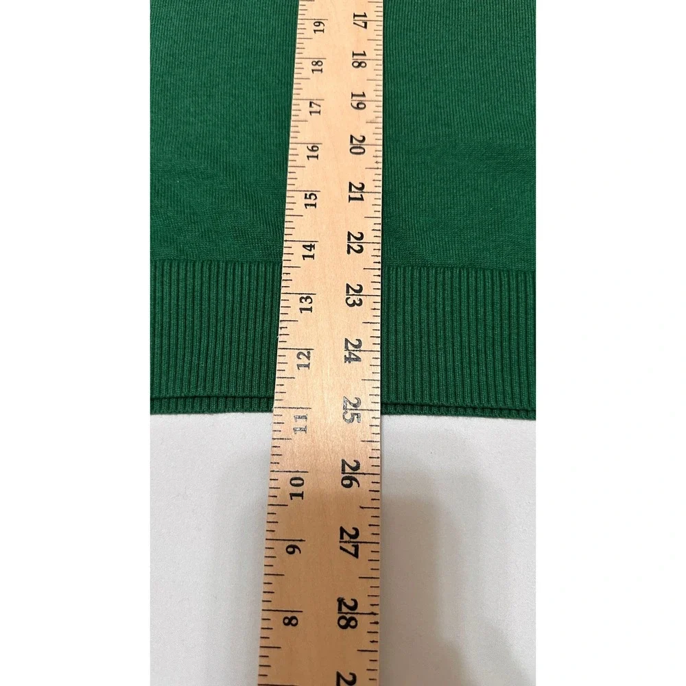 Vineyard Vines Mens Green Cotton Quarter Zip Pullover Sweater Size M RN 134578